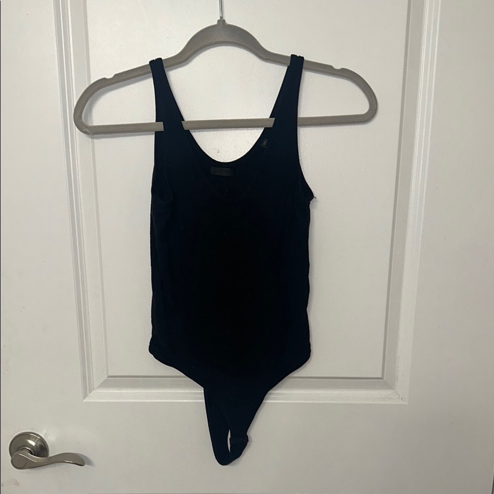 ATM Anthony Thomas Melillo Black vneck Bodysuit